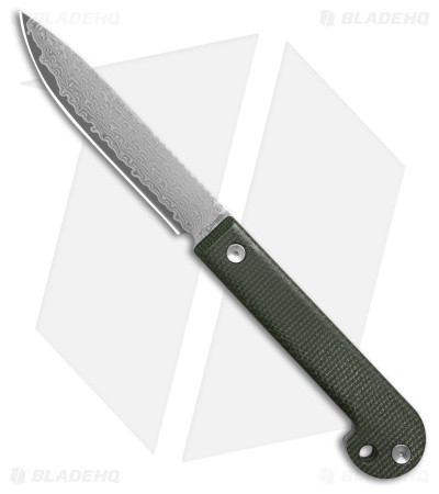 Daggerr Knives Ataman Fixed Blade Green Micarta (3.50" Damascus)