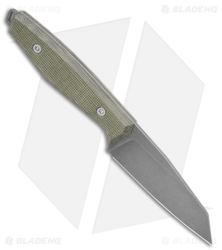 Daily Customs AK1 Scales Plain Canvas Micarta Green (3.125" Stonewash)