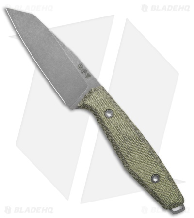Daily Customs AK1 Scales Plain Canvas Micarta Green (3.125" Stonewash)