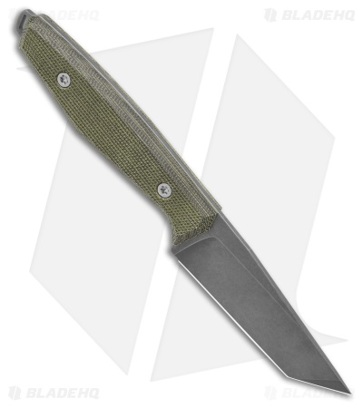 Daily Customs Tanto AK1 Scales Plain Canvas Micarta Green (3.125" SW)