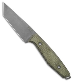 Daily Customs Tanto AK1 Scales Plain Canvas Micarta Green (3.125" SW)