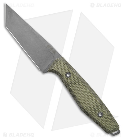 Daily Customs Tanto AK1 Scales Plain Canvas Micarta Green (3.125" SW)