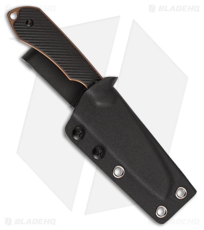 Kansept Knives Valk Fixed Blade Knife Black G-10 (3" Rose Gold)