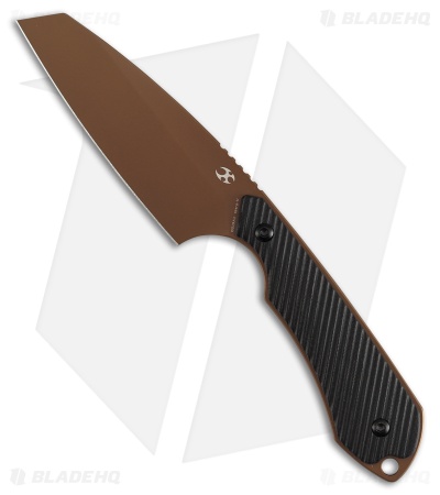 Kansept Knives Valk Fixed Blade Knife Black G-10 (3" Rose Gold)