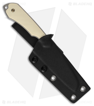Kansept Knives Valk Fixed Blade Knife Ivory G-10 (3" Stonewash)