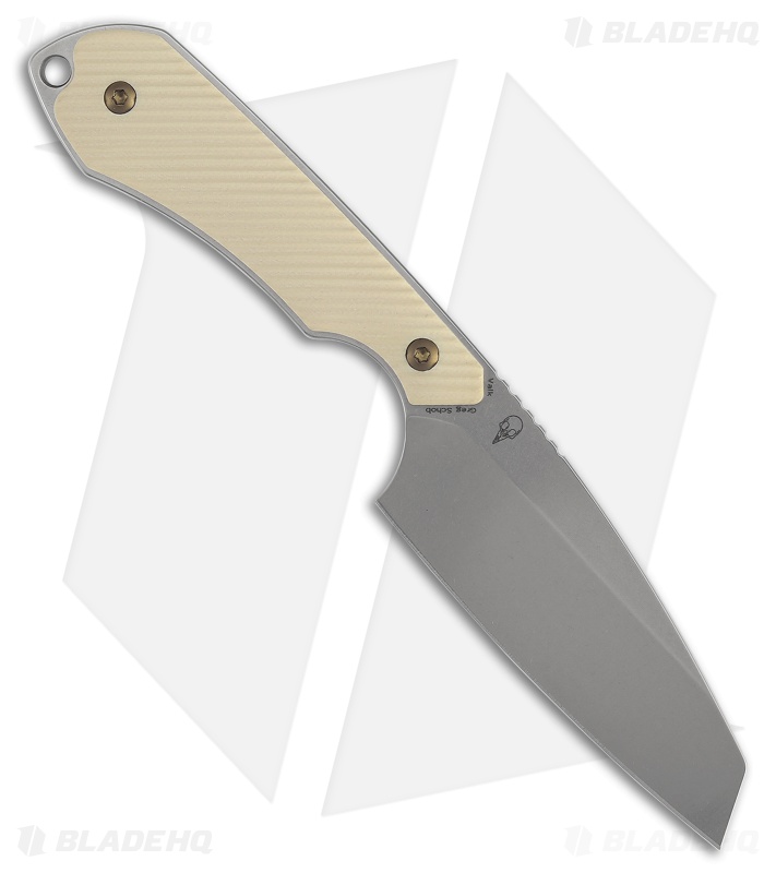Kansept Knives Valk Fixed Blade Knife Ivory G-10 (3" Stonewash)