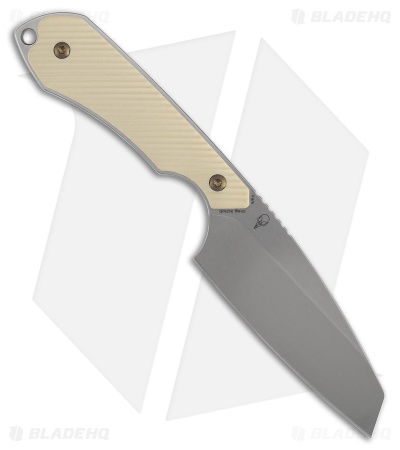 Kansept Knives Valk Fixed Blade Knife Ivory G-10 (3" Stonewash)
