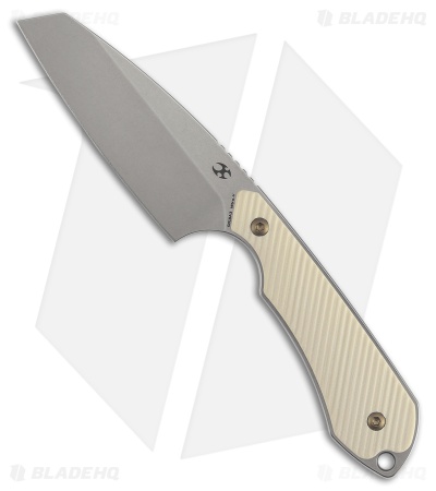 Kansept Knives Valk Fixed Blade Knife Ivory G-10 (3" Stonewash)