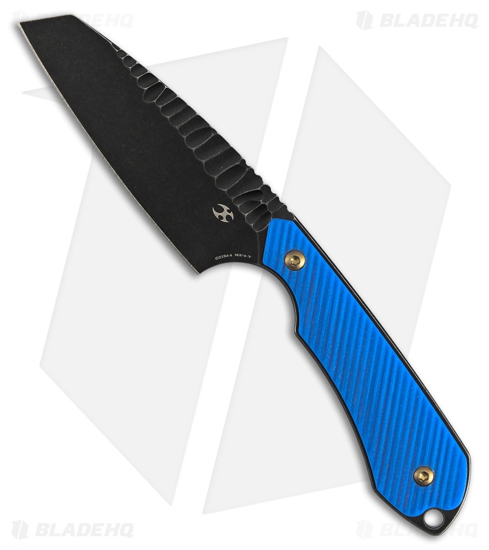 Kansept Knives Valk Fixed Blade Knife Dark Blue G-10 Black SW