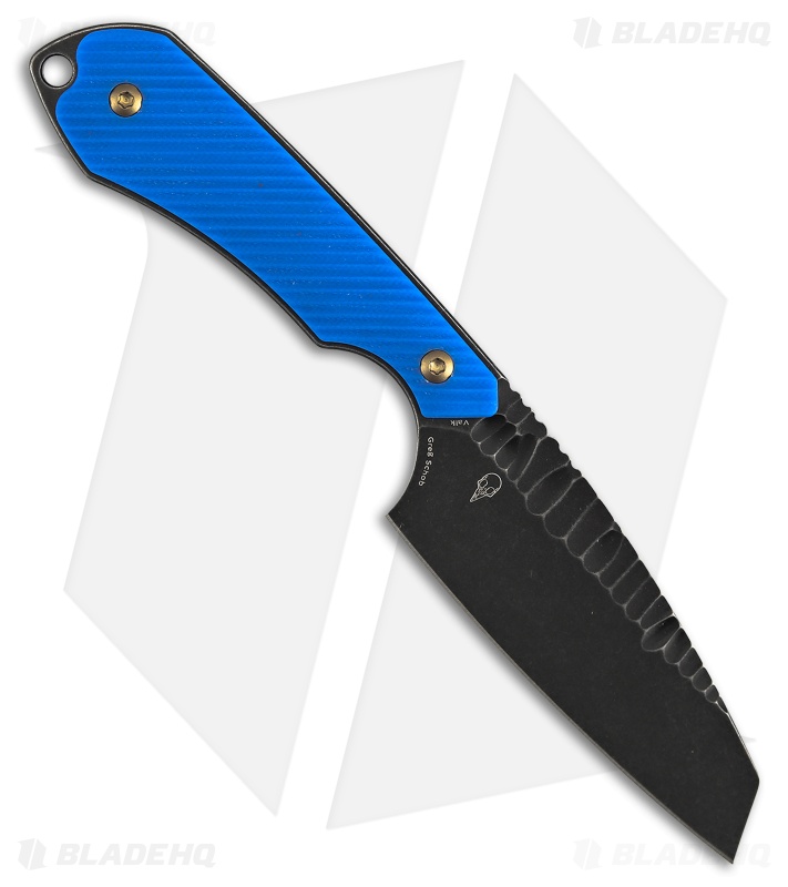 Kansept Knives Valk Fixed Blade Knife Dark Blue G-10 (3" Black SW)