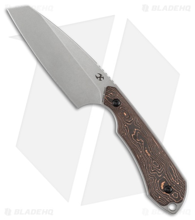 Kansept Knives Valk Fixed Blade Knife Copper Carbon Fiber (3" SW)
