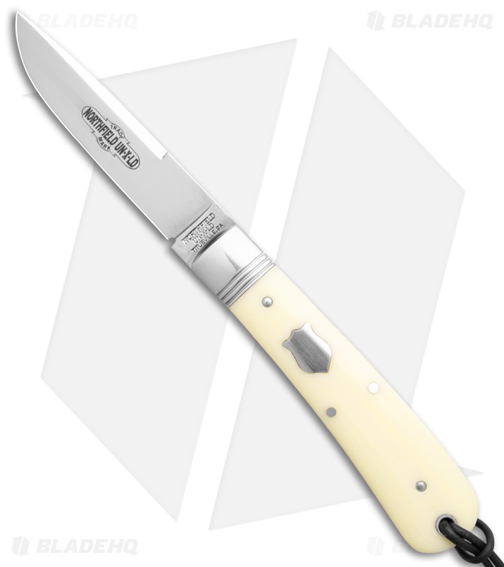 GEC Northfield Stingray Fixed Blade Knife Ivory Linen Micarta (3.1" Satin)