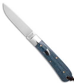 GEC Tidioute Cutlery Stingray Fixed Blade Knife Denim Blue Micarta (3.1" Satin)
