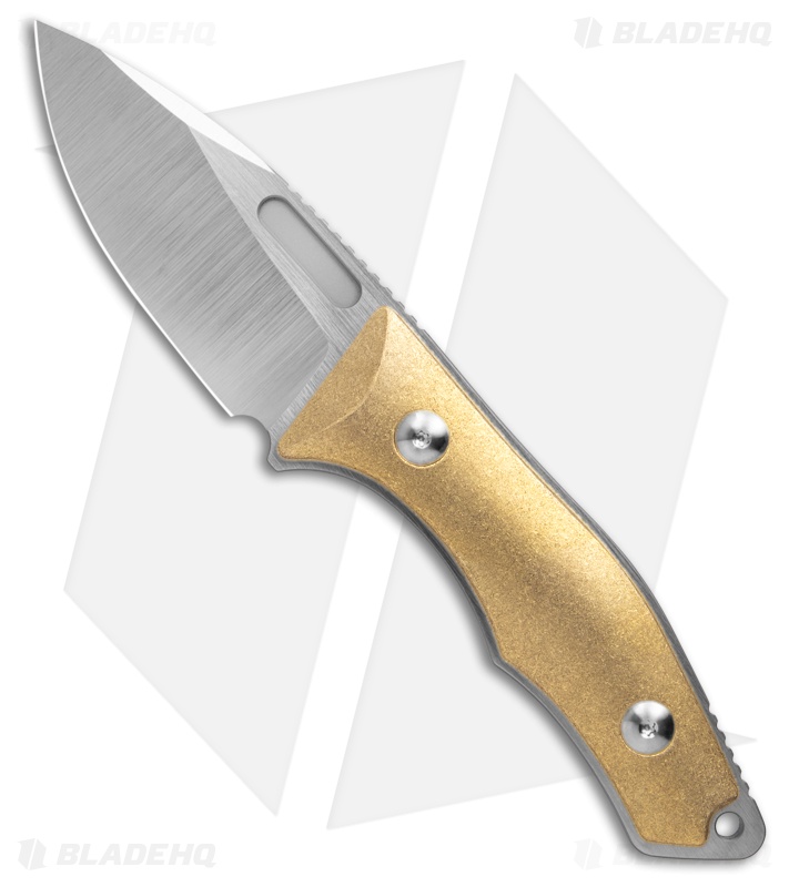 Griffin Company Scout 2.5 Fixed Blade Knife Stonewashed Brass (2.5" Satin)