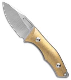 Griffin Company Scout 2.5 Fixed Blade Knife Stonewashed Brass (2.5" Satin)