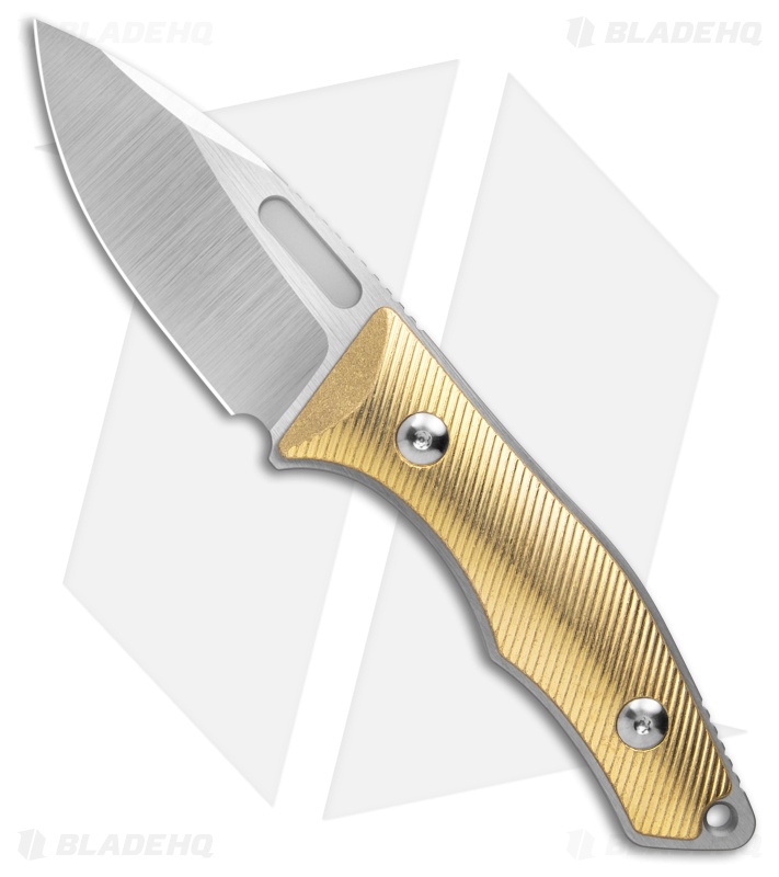 Griffin Company Scout 2.5 Fixed Blade Knife Textured Brass (2.5" Satin)