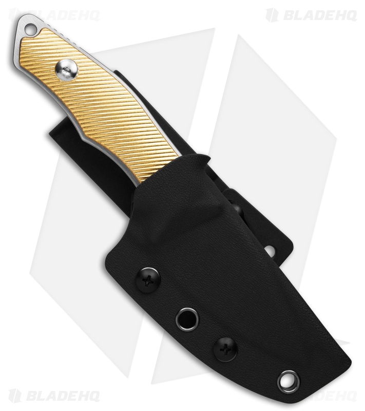 Griffin Company Scout 2.5 Fixed Blade Knife Textured Brass (2.5" Satin)