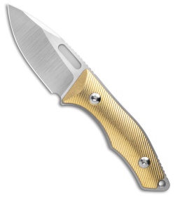 Griffin Company Scout 2.5 Fixed Blade Knife Textured Brass (2.5" Satin)