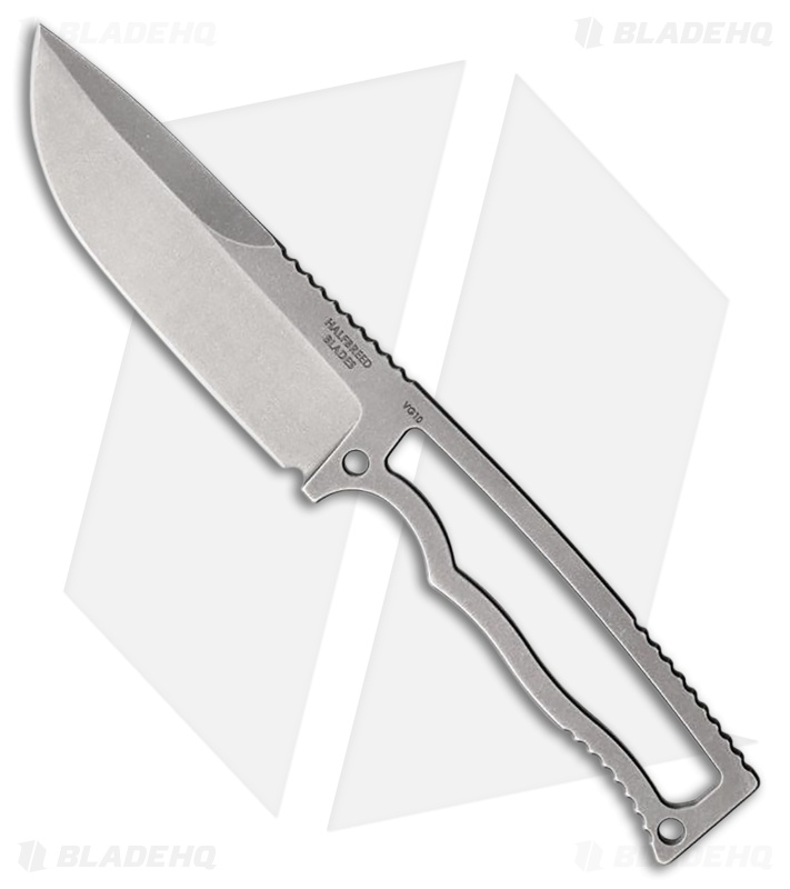 Halfbreed Blades Compact Field Knife Drop Point Stonewash Steel (4" SW)