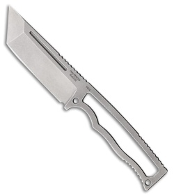 Halfbreed Blades Compact Field Knife Tanto Stonewash Steel (4" SW)