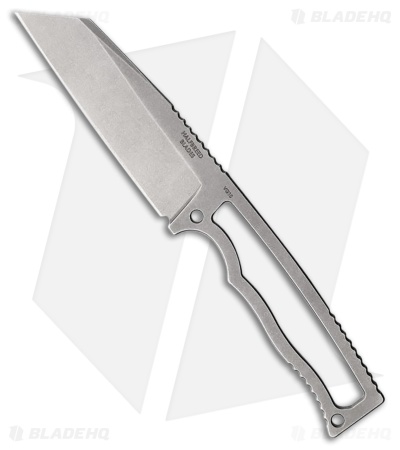 Halfbreed Blades Compact Field Knife Wharncliffe Stonewash Steel (4" SW)