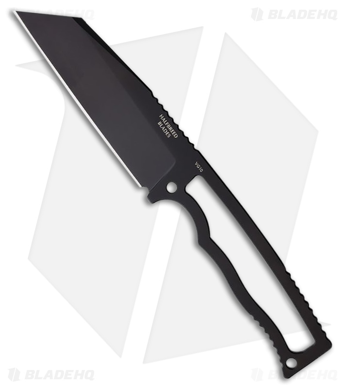 Halfbreed Blades Compact Field Knife Wharncliffe Black PVD Steel (4" Black PVD)