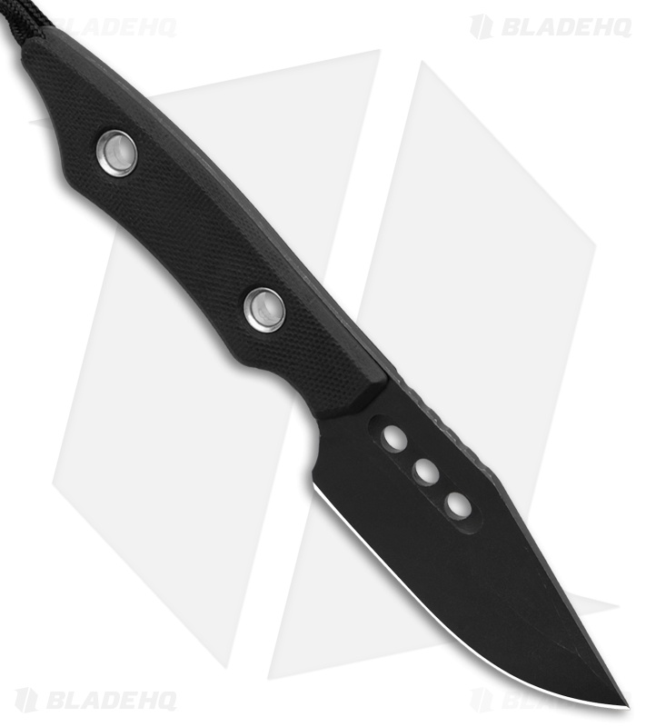 Heretic Knives Kobold Fixed Blade Knife Black G-10 (2.6" Battleworn Black)