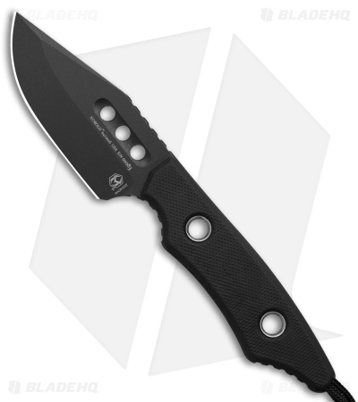 Heretic Knives Kobold Fixed Blade Knife Black G-10 (2.6" Battleworn Black)