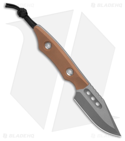 Heretic Knives Kobold Fixed Blade Knife FDE G-10 (2.6" Battleworn)