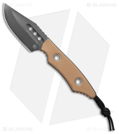 Heretic Knives Kobold Fixed Blade Knife FDE/G-10 (2.625 Black)