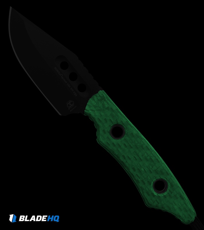 Heretic Knives Kobold Fixed Blade Knife Glow Carbon Fiber (2.6" DLC)