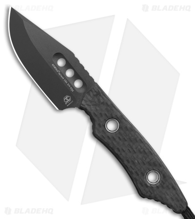 Heretic Knives Kobold Fixed Blade Knife Glow Carbon Fiber (2.6" DLC)