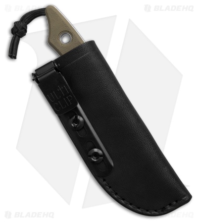 Heretic Knives Kobold Fixed Blade Knife OD Green G-10 (2.6" Battleworn)
