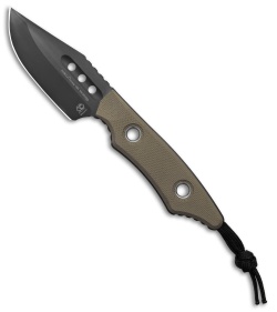 Heretic Knives Kobold Fixed Blade Knife OD Green G-10 (2.625" Black)
