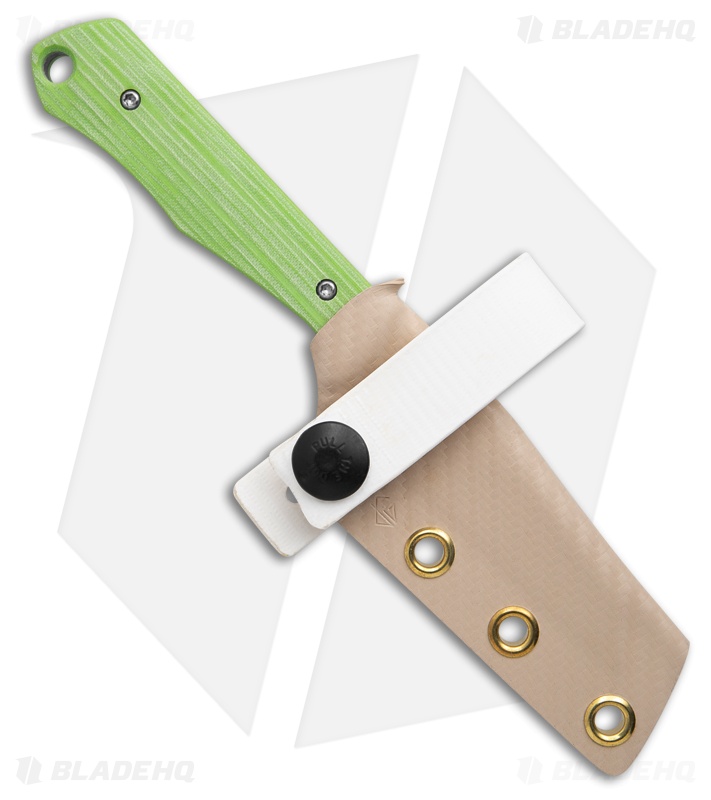 Jack Wolf Knives Collusion Fixed Blade Knife Key Lime Pie Micarta (3.1" SW)