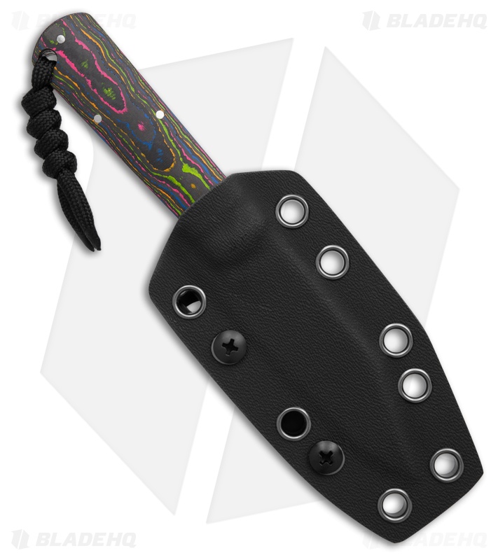 Jack Wolf Knives Gateway FIXedc Fixed Blade Knife CamoCarbon 80's (3" Satin)