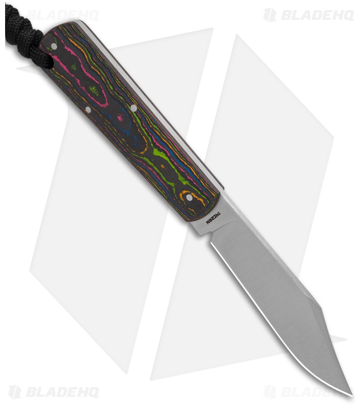 Jack Wolf Knives Gateway FIXedc Fixed Blade Knife CamoCarbon 80's (3" Satin)