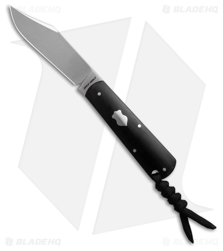 Jack Wolf Knives Gateway FIXedc Fixed Blade Knife Ebony Wood (3" Satin)
