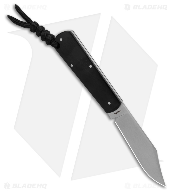 Jack Wolf Knives Gateway FIXedc Fixed Blade Knife Ebony Wood (3" Satin)