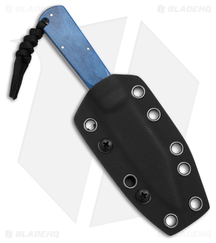 Jack Wolf Knives Gateway FIXedc Fixed Blade Knife Sawcut Blue Bone (3" Satin)