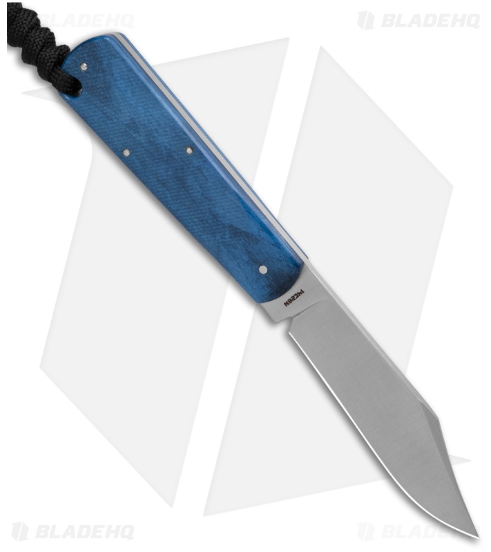 Jack Wolf Knives Gateway FIXedc Fixed Blade Knife Sawcut Blue Bone (3" Satin)