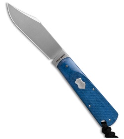 Jack Wolf Knives Gateway FIXedc Fixed Blade Knife Sawcut Blue Bone (3" Satin)