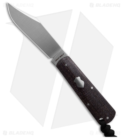 Jack Wolf Knives Gateway FIXedc Fixed Blade Knife Vibe Jute Bison (3" Satin)