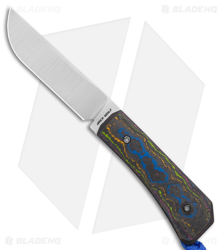 Jack Wolf Knives Pioneer FIXedc Knife 80's Camo Carbon (2.9" Satin)