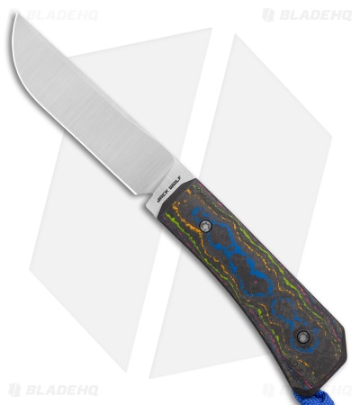 Jack Wolf Knives Pioneer FIXedc Knife 80's Camo Carbon (2.9" Satin)