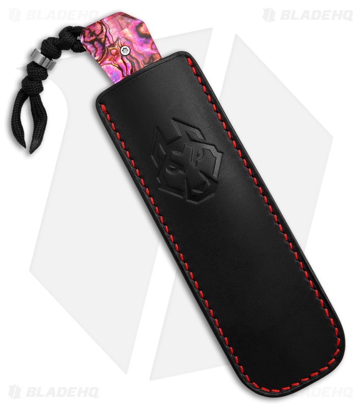 Jack Wolf Knives Pioneer FIXedc Knife Red Abalone (2.9" Satin)