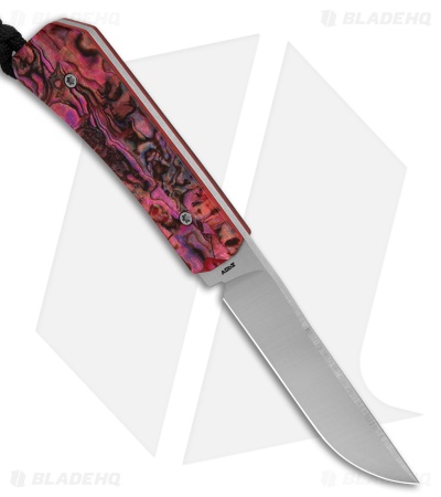 Jack Wolf Knives Pioneer FIXedc Knife Red Abalone (2.9" Satin)