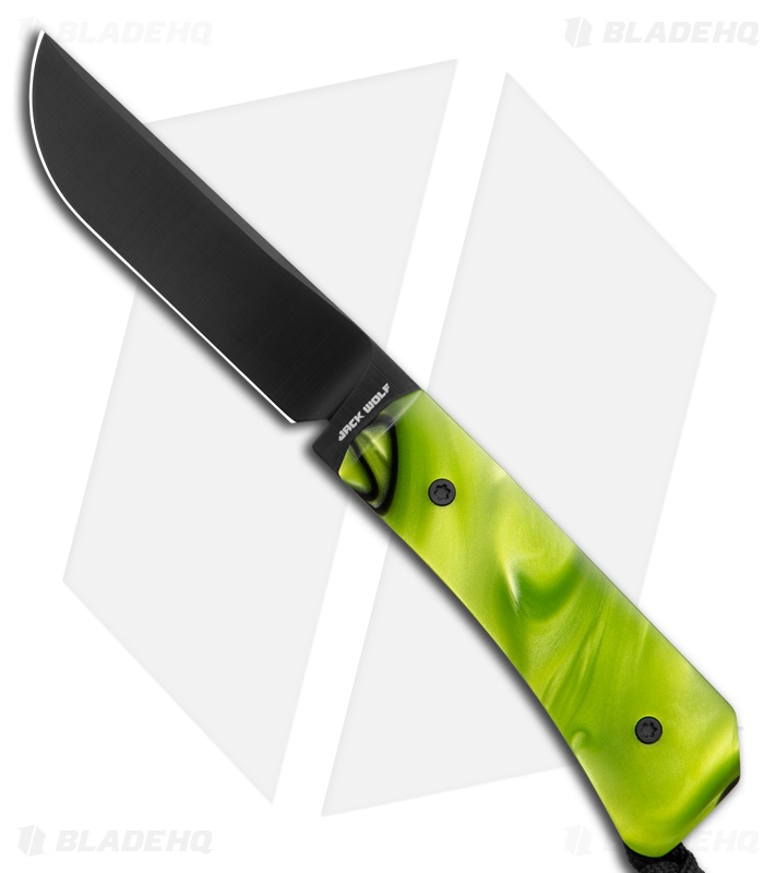 Jack Wolf Knives Pioneer FIXedc Knife Toxic Green Kirinite