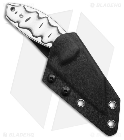 Kansept Siafu Fixed Blade Knife Black & White G-10 (2.37" SW)