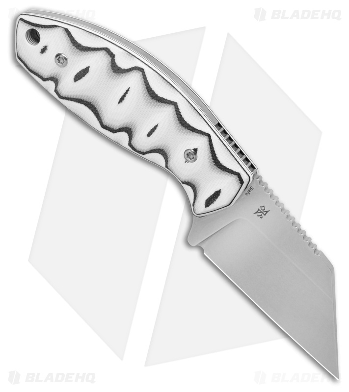 Kansept Siafu Fixed Blade Knife Black & White G-10 (2.37" SW)